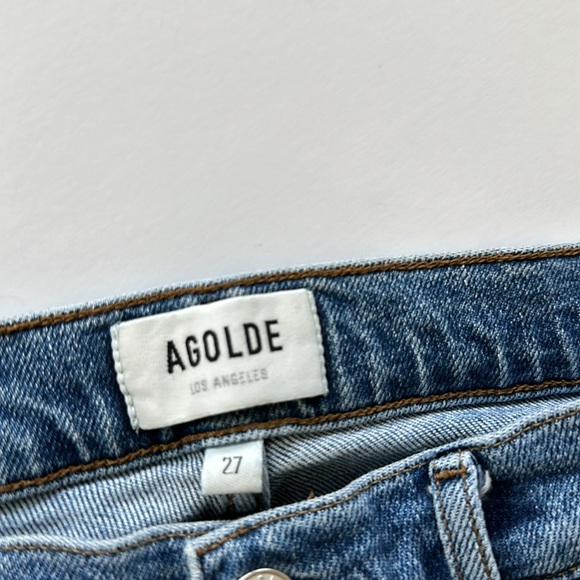 Agolde Toni Denim Jeans Straight Leg High Waist - Picture 2 of 4